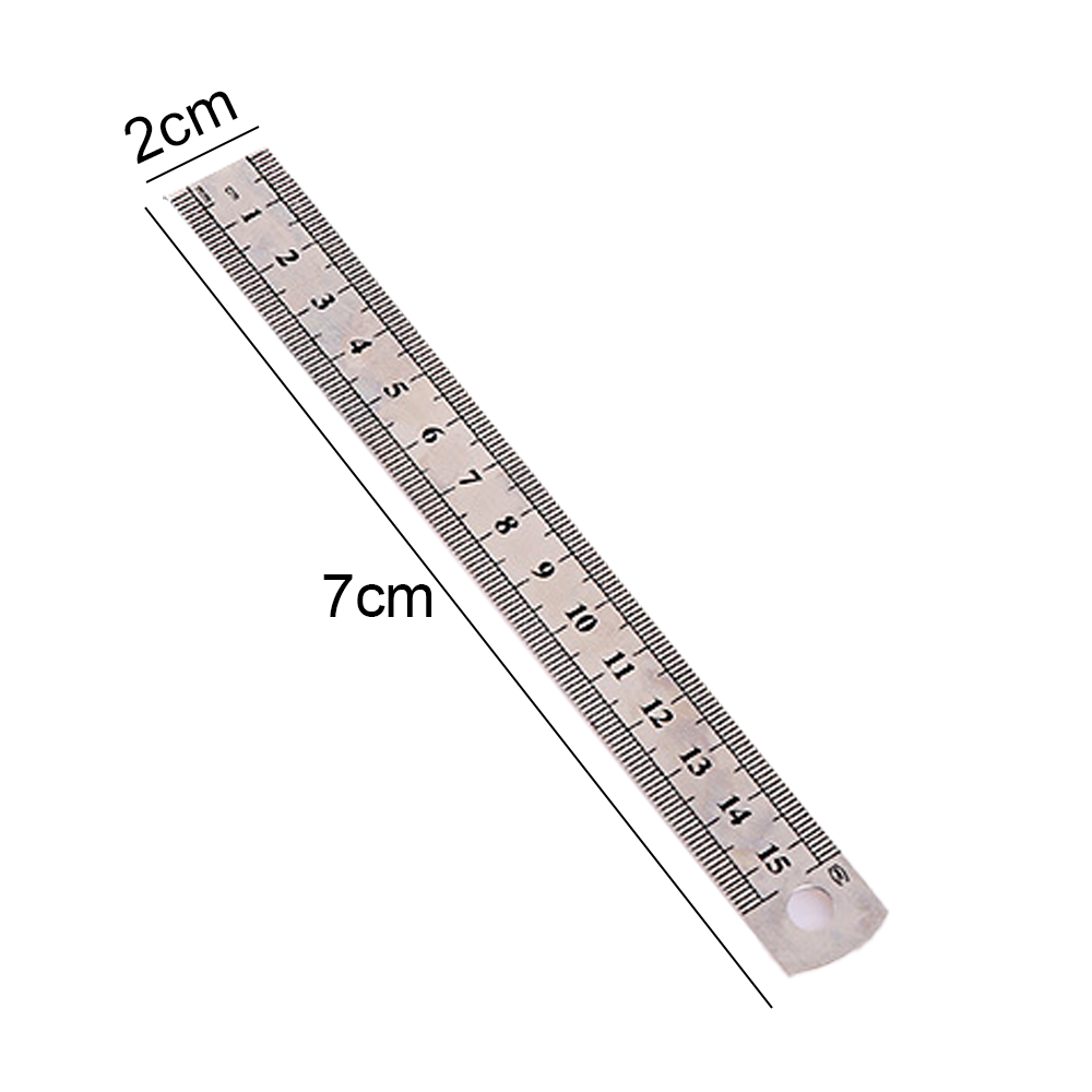 Stainless Steel Metal Flexible Ruler - 6 Inch - Pack of 2 - Metal Flexible Ruler  Inches Centimeters - 15cm 